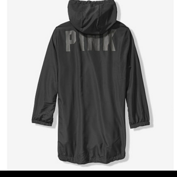 NEW VICTORIA'S SECRET PINK LONG FUNNEL NECK ANORAK RAINCOAT RAIN JACKET - Picture 5 of 8